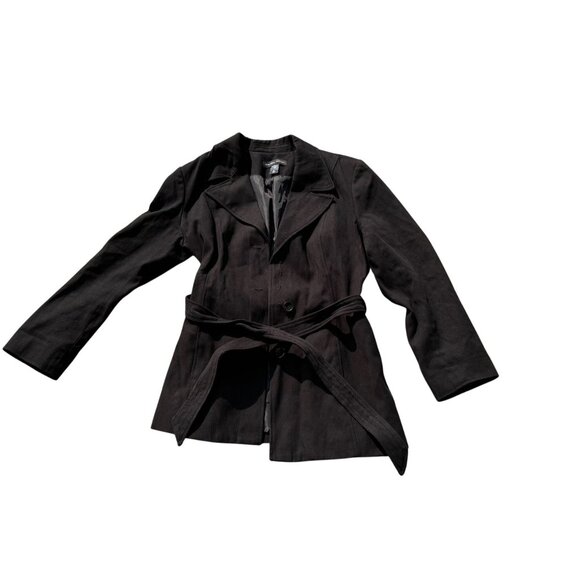 New York & Company Jackets & Blazers - New York & Company Black XL Womens Belted Blazer Jacket With Button Closure
